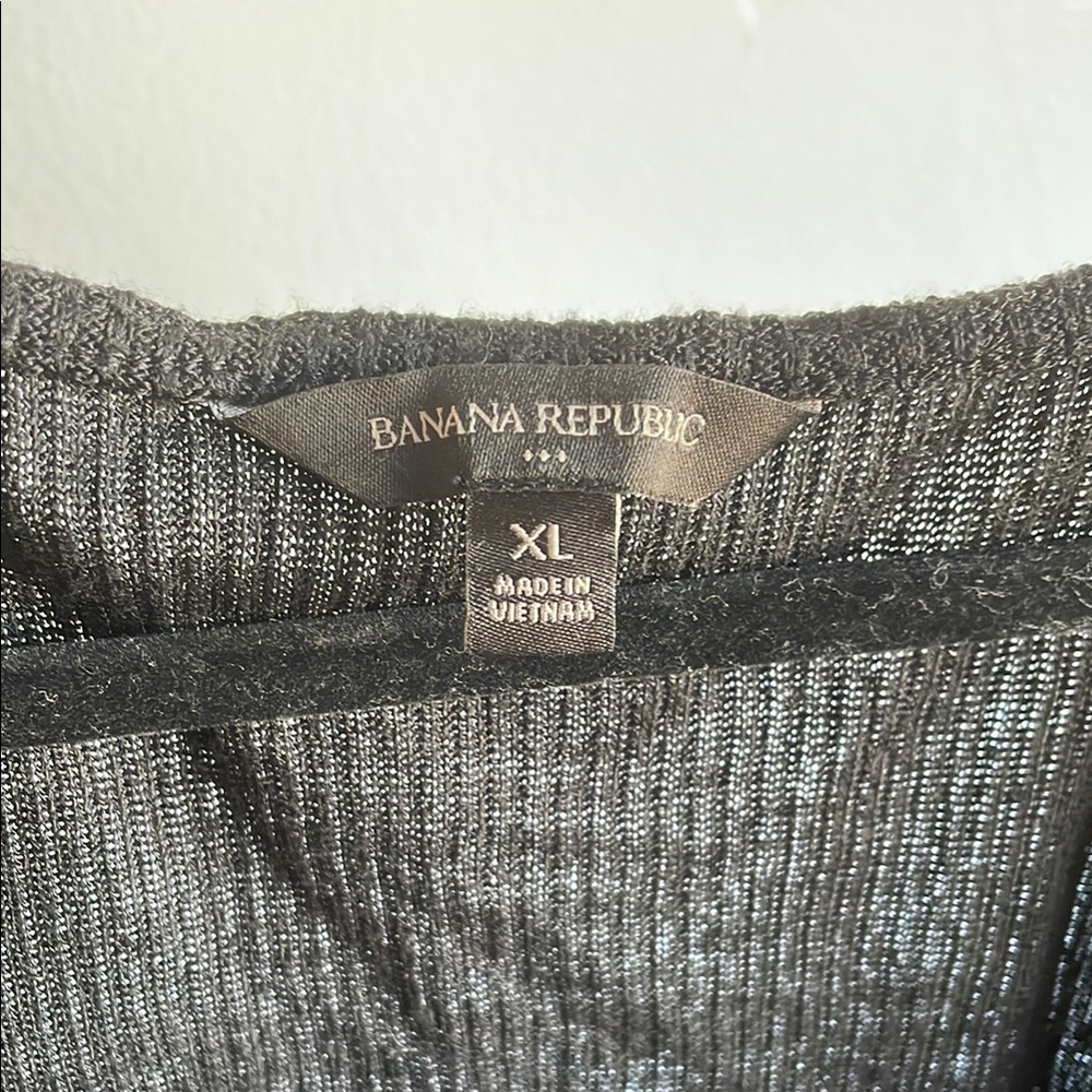 Banana Republic Factory Black Long Sleeve Wrap Blouse - Picture 3 of 4